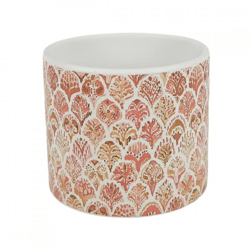 Flower pot Orange ceramic 12 cm