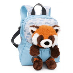 Rucksack mit Plüschtier 21x26cm Roter Panda 25cm