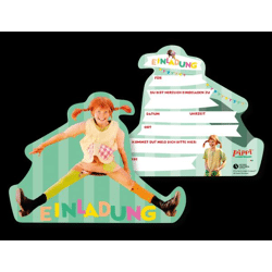 PIPPI LANGSTRUMPF - 8 invitation cards