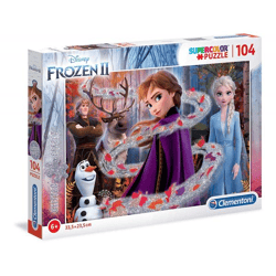 Clementoni 20162 - Disney Frozen 2 / Die Eiskönigin 2 - 104 Teile Glitter Puzzle