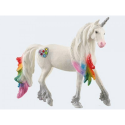 Schleich 70725 - Spielfigur, Bayala Einhorn Regenbogen Hengst