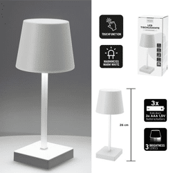 LED Tischleuchte, Batterie, weiß, S, ca. 26cm