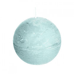 (R) Spaas Globus Kerze himmelblau 8 cm