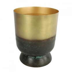 Countryfield flowerpot Avelon S green/brass 26 cm