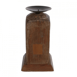 Candle holder Raymond recycled wood 20 cm