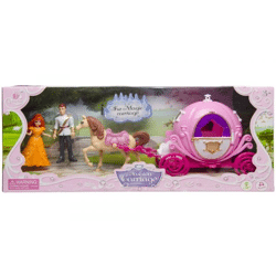 Fairytale carriage with 2 figures