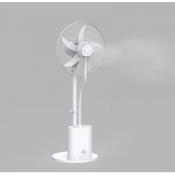 Warenkraft Standventilator mit Wasser Sprühnebel Ventilator leise Oszillation 70 Watt