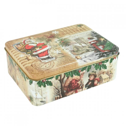 Metal tin can Santa Claus 19 cm