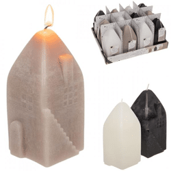 Out of the Blue candle house 5.5 x 13 cm 3 assorted