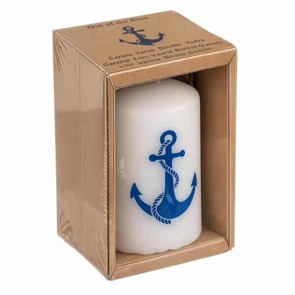 Out of the Blue Kerzenstummel Anker 6 x 8 cm