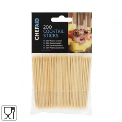 Cocktailprikkers naturel 200 stuks