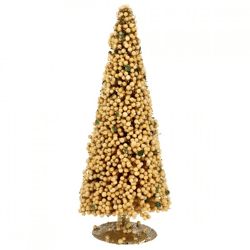 Kerstboom Sparkle Berry zand/goudkleurig 50 cm