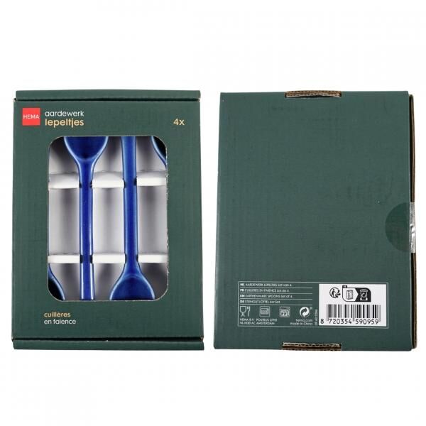 (R) Keramiklöffel blau 14 cm Satz von 4 VE48
