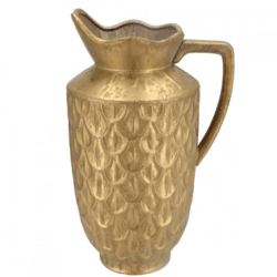Vase Boa mit Henkel goldfarbig 45 cm