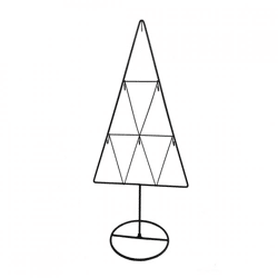 Kerstboom met haken metaal zwart 61 cm