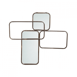 PTMD mirror Feron iron frame rectangles 84 cm