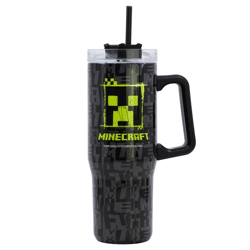 Minecraft Squared Pattern - Isolierter XL Wanderflasche aus Edelstahl - 940 ml