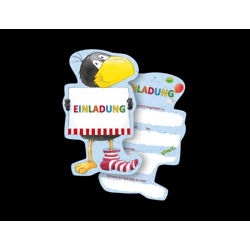 RABE SOCKE - 6 Einladungskarten