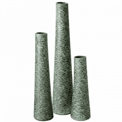 Dekocandle vaas Jungle groen/koperkleurig set van 3