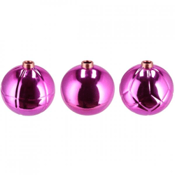 Vase Weihnachtskugel fuchsia 19 cm 3 Stück sortiert