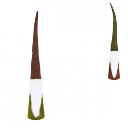 Kerstman vilt met lange puntmuts 43 cm 2 assorti