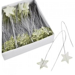 Decoratie steker ster groen 40 cm 72 stuks