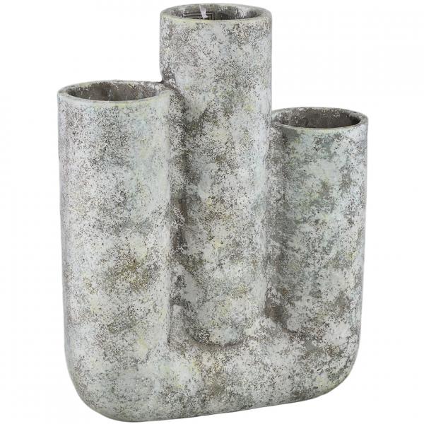 PTMD Vase Pfeifen weiß/grün 35 cm