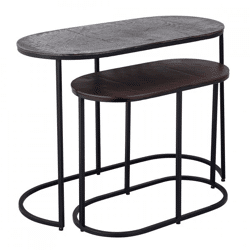 PTMD side table Janca aluminum 69 cm set of 2