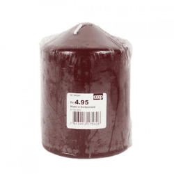 Coop Stumpenkerze weinrot 8 x 12 cm