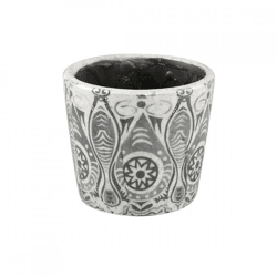 PTMD Blumentopf Beire S deco print schwarz/weiß 10 cm