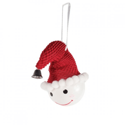 Hanger sneeuwpop met muts 12 cm