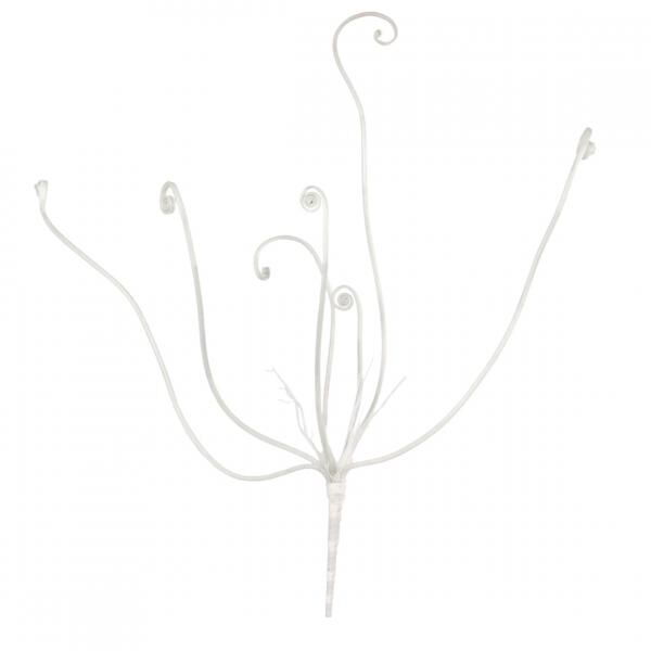 Künstlicher Zweig Locken weiß 54 cm