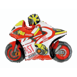Motorrad rot - Folienballon - 67 cm