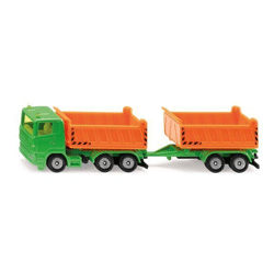 SIKU 1685 - Truck with tipping skip and tipping trailer