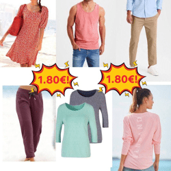 1,80 € / Stk. Sommer Bekleidung Mix Kategorie A neue Ware europäische Marken Damen und Herren Größen XS–XXXL Mindestmenge 100 Stück Versand 