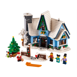 LEGO Icons 10293 Santa’s Visit Bauset für kreatives Bauen und weihnachtliche Dekoration