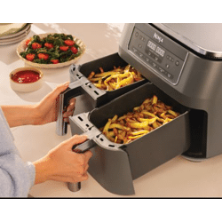 Ninja DZ300EU Foodi MAX Dual Zone Airfryer 7,6L für gleichzeitiges Kochen und knusprige Ergebnisse