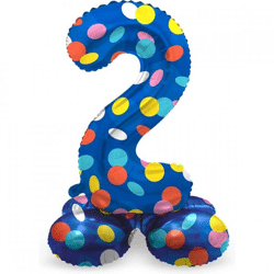 Folat folieballon staand 2 Dots 41 cm