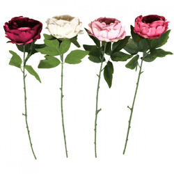 Künstliche Blume Pfingstrose 68 cm 4 Stück sortiert