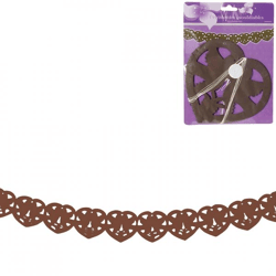Girlande Liebe Taube Papier braun 4 m