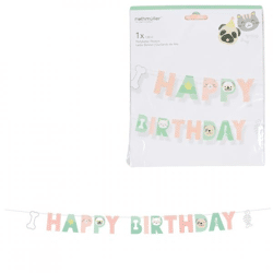Happy Birthday Hund/Katze Girlande 180 cm