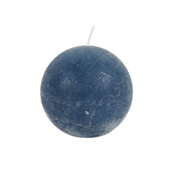 Gala Kugel Kerze blau 8 x 8 cm