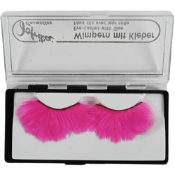 Jofrika Kosmetik künstliche Wimpern Federn neon pink 9,5 cm B-Wahl VE500