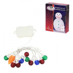 Snowman light chain LED on battery 275 cm