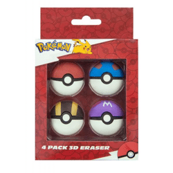 Pokemon - 3D Radierer - 4 Stück