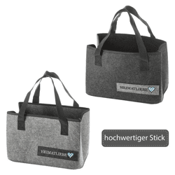 Felt bag, Heimatliebe, 2/s, 40x26,5x21cm 