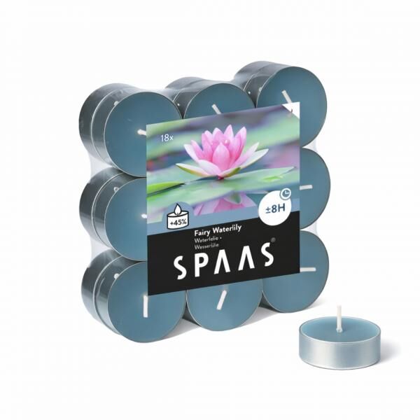(R) Spaas duftende Teelichter Fairy Waterlily 4 cm Satz von 18