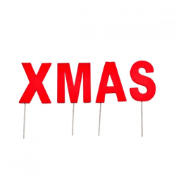 Decoration Christmas letter cutters XMAS red 5 cm