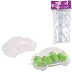 Aufhänger Auto transparent 8 cm 4 Stück