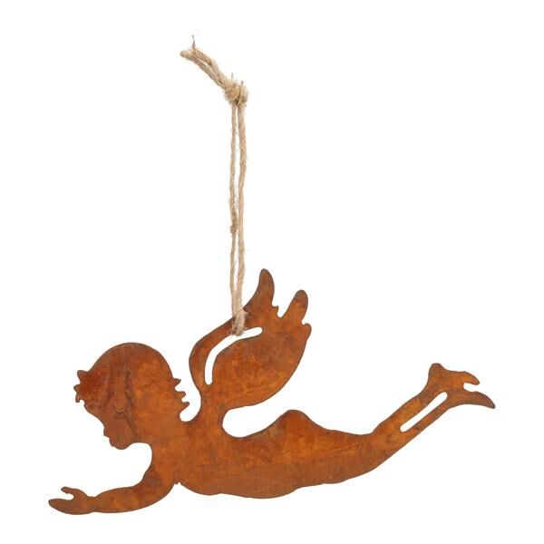 Engel zum H&auml;ngen, an Jute Band, M, ca. 13x7cm